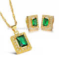 Wholesale stud crystal earrings jewelry set,18k gold jewelry set jewelry